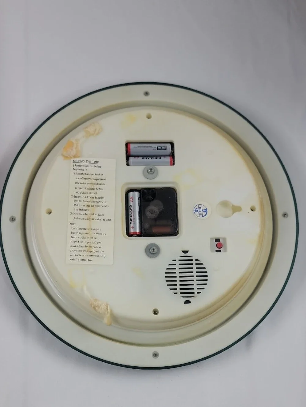 Audubon Bird Clock Singing Sounds National Society 13 1/4